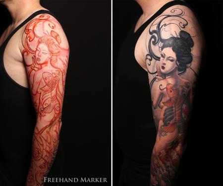 Tattoos - Geisha Sleeve - 129749